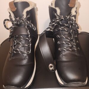 Coach Black Winter Boots with White Accents